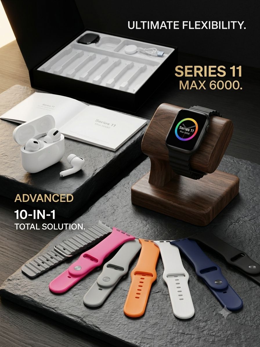 Series 11 Max 6000 Smart Watch 10 in One
