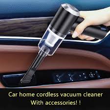 1pc Wireless Vacuum Cleaner Dual Use for Home and Car 120W High Power Powerful Vacuum Cleaner Black